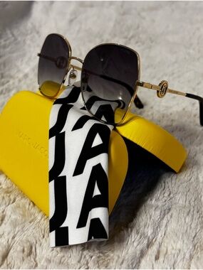 Marc Jacobs J Marc Collection Gold Metal Frame Sunglasses with UV400 filter